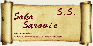 Soko Šarović vizit kartica